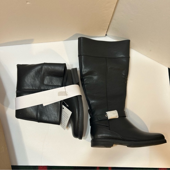 NEW Dr Scholls Women’s Hello Rider Wide Calf Boots Size 6.5 Medium Black - Picture 2 of 14